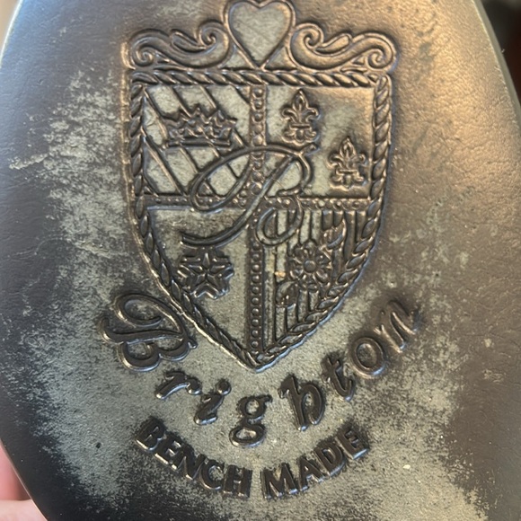 Brighton Revue Catch The Moon Black Leather Beaded Slip-On High Heel Sandals - Picture 10 of 11